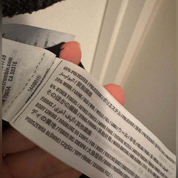 A&F Plaid Wool Blend Dad Coat - Picture 4 of 5